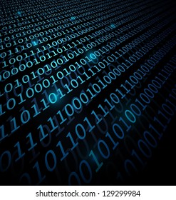 Blue Binary Data technology background