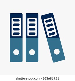 Blue binders vector icon