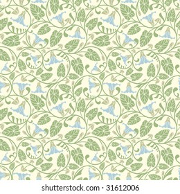 blue bindweed in one pattern