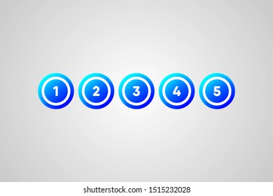 Blue Bingo Balls Vector Illustration