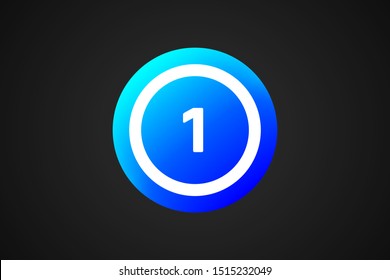 Blue Bingo Balls Vector Illustration