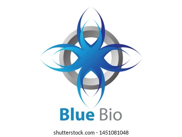 Blue Bio is a simple logo, like a biohazard logo in simple circle, suitable for various needs of your company or business logo,