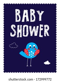 blue bird baby shower