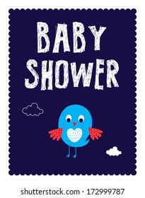 blue bird baby shower