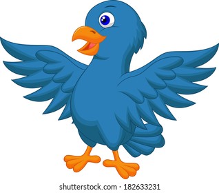 Blue bird cartoon