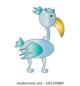 Blue bird cartoon drawing illustration
