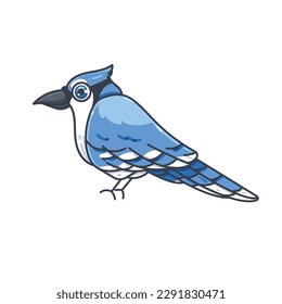 blue bird cartoon illustration vector. animal vector illustration