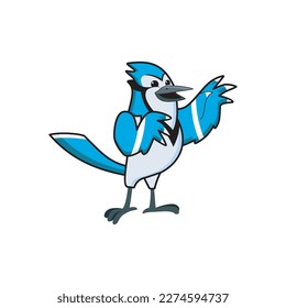 Blue bird cute character vector