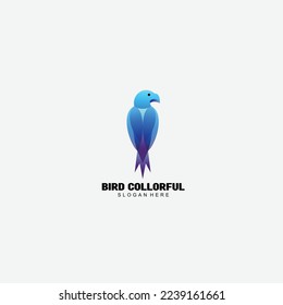 blue bird design gradient colorful