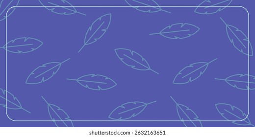 blue bird feather seamless pattern background. template design for banner, poster, greeting card, social media.