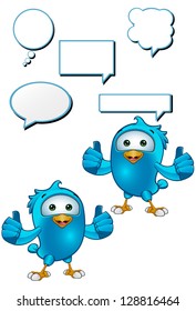Blue Bird - Giving A Two Thumbs Up