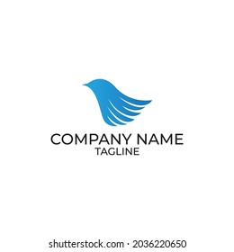 blue bird head abstract icon. Simple and modern. Can be used as a logo.