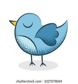 Ilustración de pájaro azul