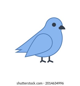 Blue bird illustration flat design