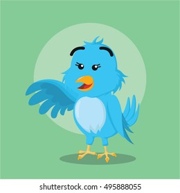 blue bird illustration vector illustration design