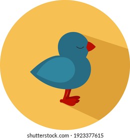 Blue bird, illustration, vector on white background.