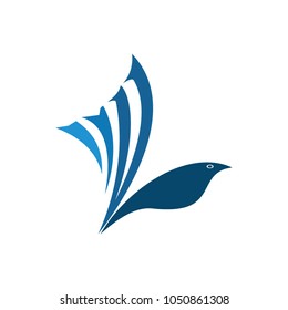 Blue Bird Logo Stock Vector (Royalty Free) 1050861308 | Shutterstock