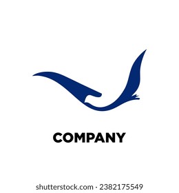 Blue Bird Logo abstract design vector isolated white background