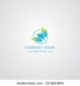 blue bird logo design and icon design