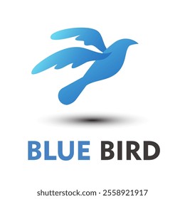 Blue bird logo design with a simple  modern and elegant touch.