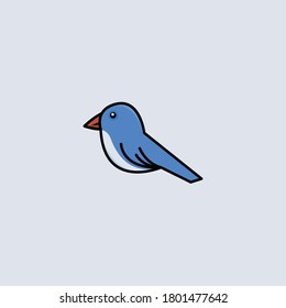 Blue Bird Logo design template. bird shop logo.