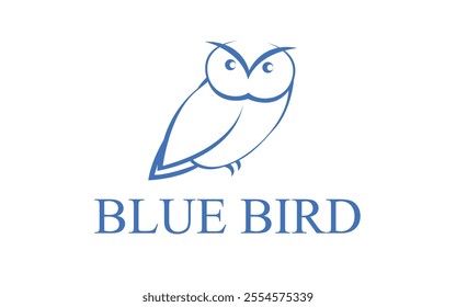 Blue bird logo design template