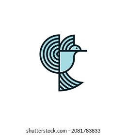 blue bird logo design, vector illustration EPS 10