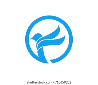 Blue Bird Logo Design Vector 