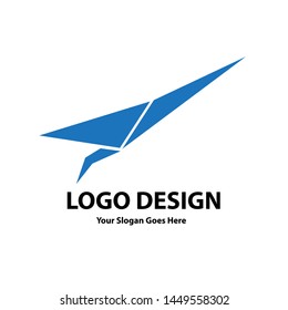 Blue bird Logo design  for your company symbol. Simple template and easy to use.