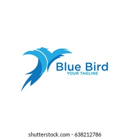 Blue Bird Logo Template Design