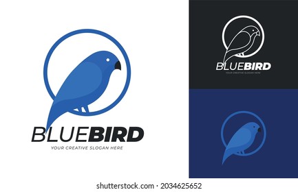 blue bird Logo template. editable vector