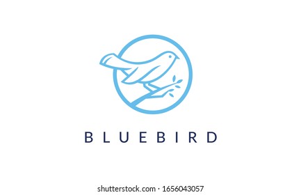 Blue Bird Logo Tree Branch