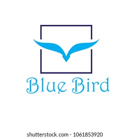 blue bird logo vector