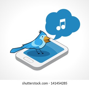 Blue bird and mobile