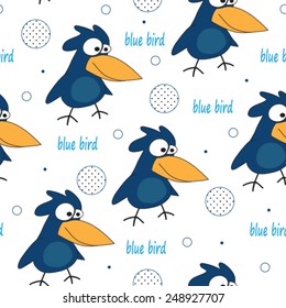 blue bird pattern vector illustration