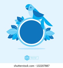 blue bird sign board parrot