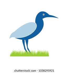 blue bird silhouette vector
