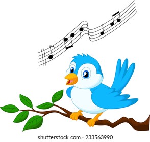 Blue bird singing