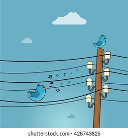 Blue bird sings