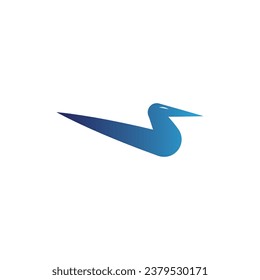 blue bird storm logo design.