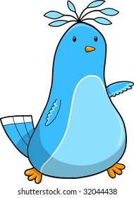 Ilustración del vector de pájaro azul