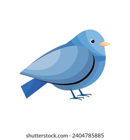 Blue bird vector illustration perfect for winter