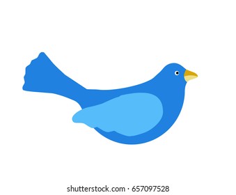 blue bird vector isolated on white background