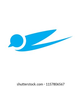 blue bird vector logo.  sparrows vector logo. blue sparrows vector icon