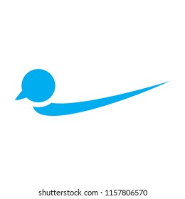 blue bird vector logo.  sparrows vector logo. blue sparrows vector icon