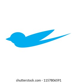 blue bird vector logo.  sparrows vector logo. blue sparrows vector icon