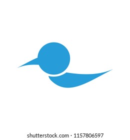 blue bird vector logo.  sparrows vector logo. blue sparrows vector icon