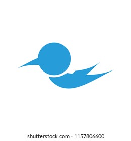 blue bird vector logo.  sparrows vector logo. blue sparrows vector icon