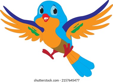 blue bird with white background
vector illustration