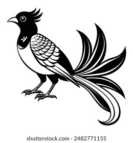 Blue Bird-of-Paradise Silhouette Majestic Bird Art